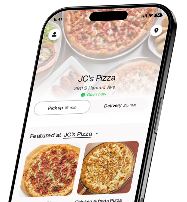 JC's Pizza app preview