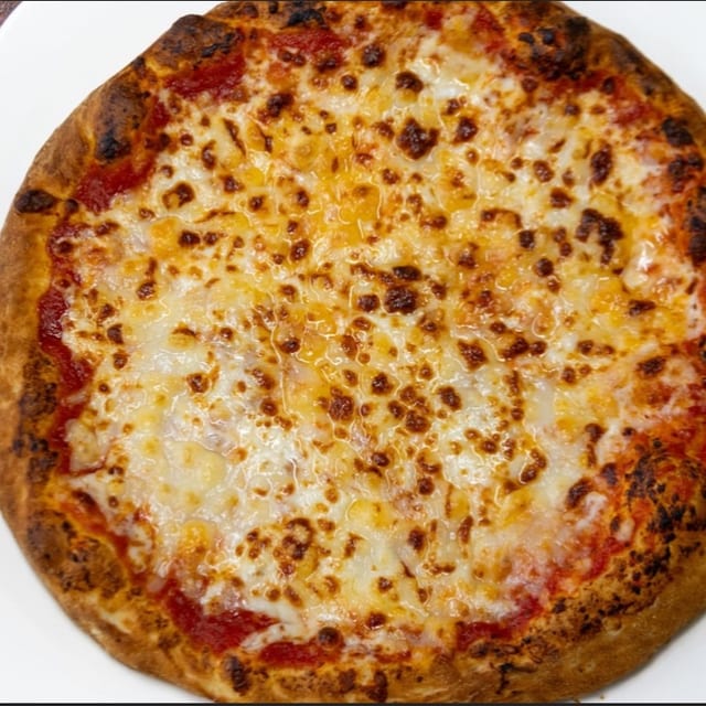 Cheese cauliflower pizza.